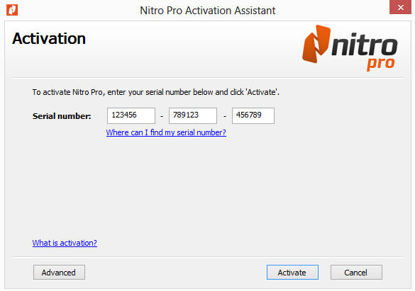 nitro pdf professional serial number free